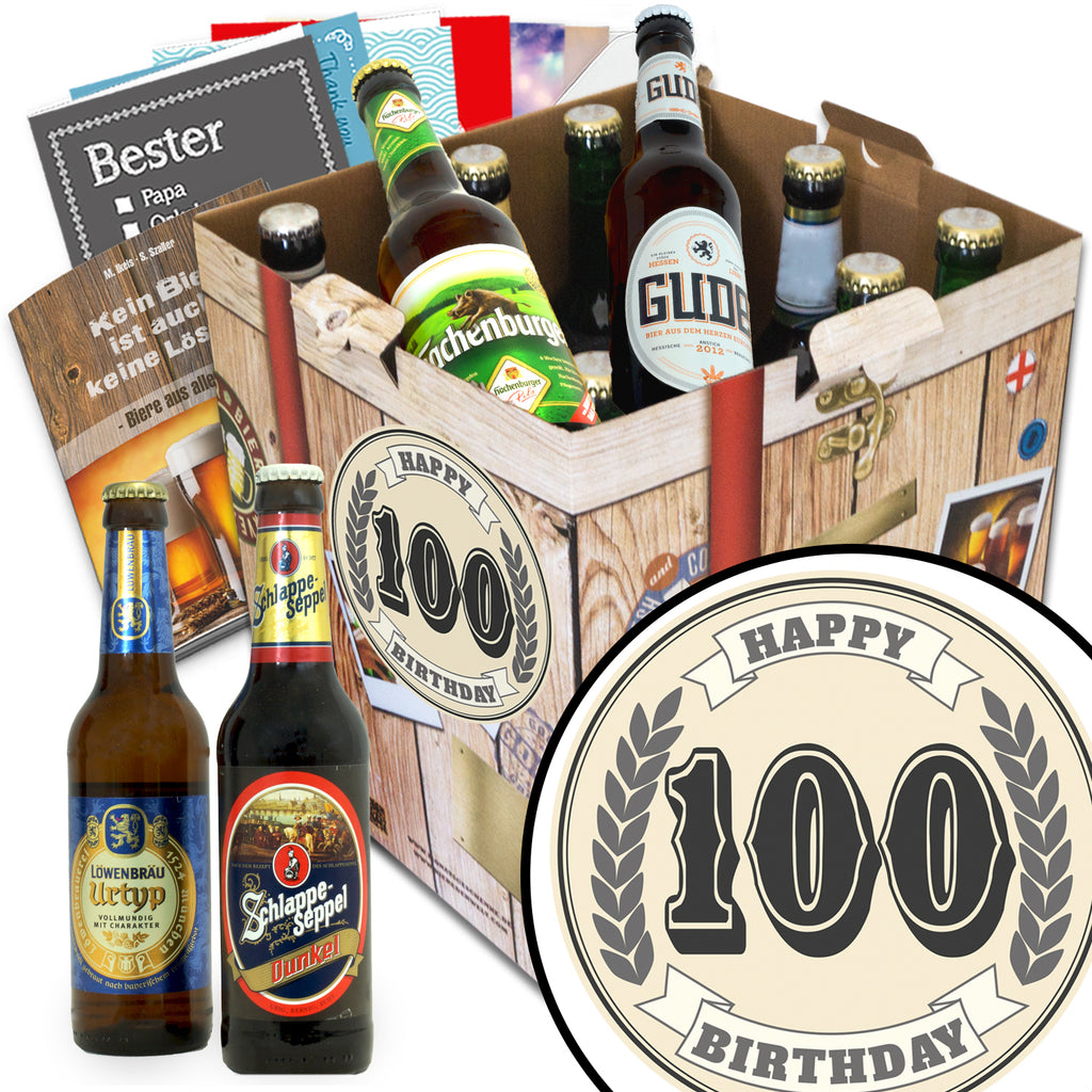 Geburtstag 100 | 9x Bier Deutsche Biere | Geschenk Set