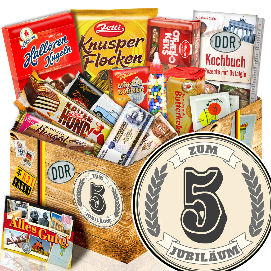 Zum 5 Jubiläum - Süßigkeiten Set DDR L