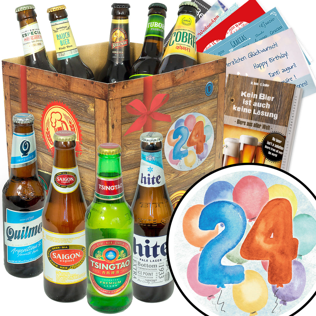 Geburtstag 24 | 9 Biersorten Biere der Welt Exoten | Bierset