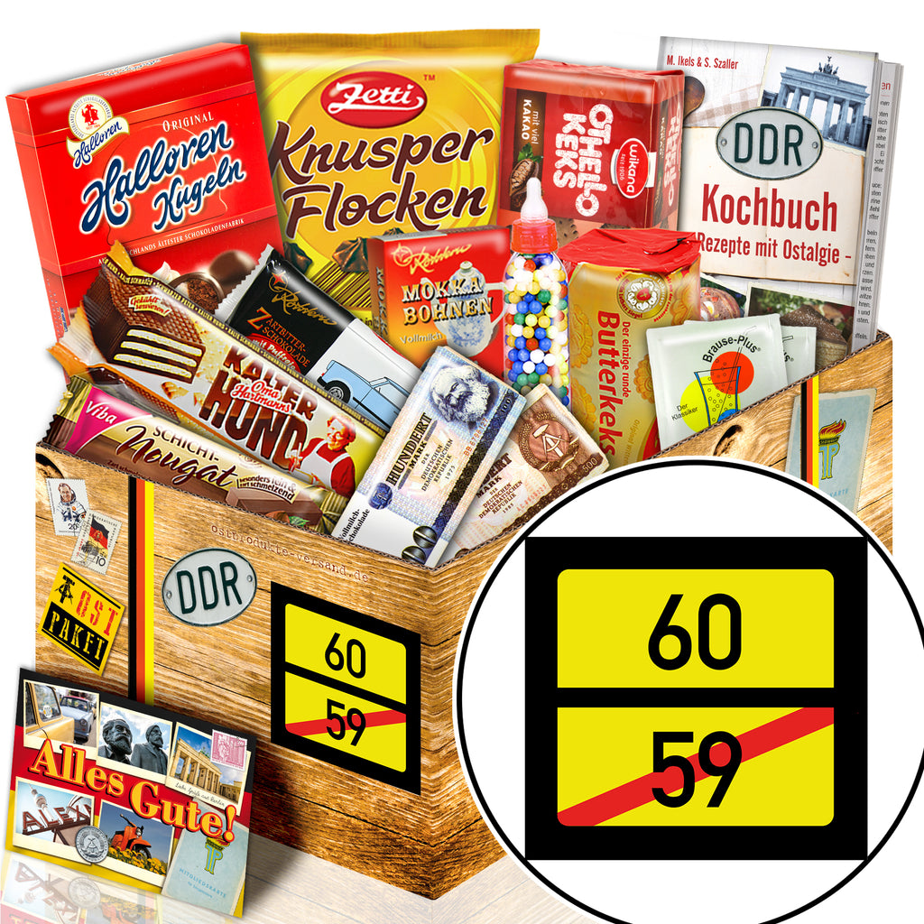 Ortsschild 60 - Süßigkeiten Set DDR L