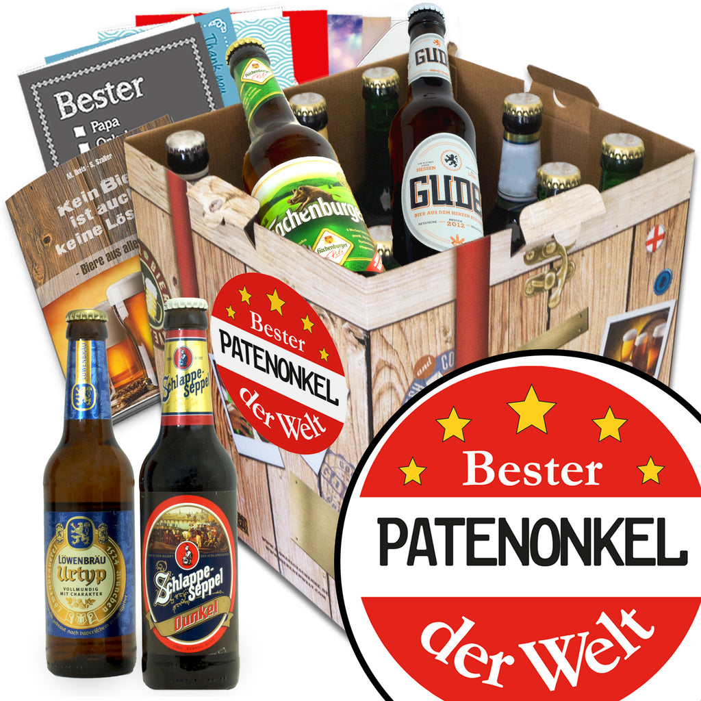 Bester Patenonkel | 9 Spezialitäten Biere Deutschland | Geschenkbox