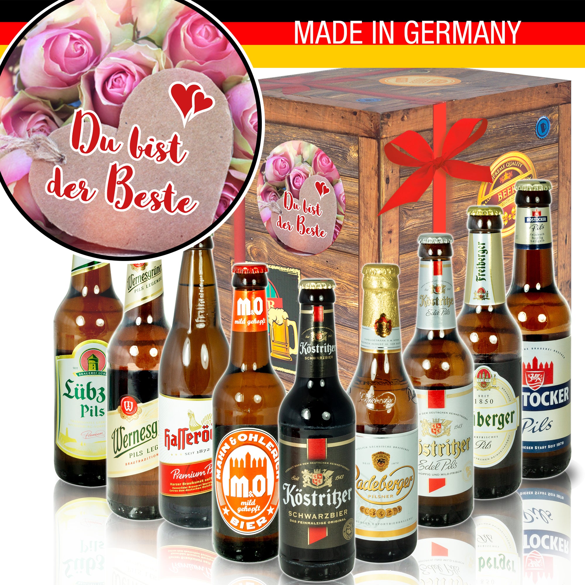 Du bist der Beste | 9 Spezialitäten Biere aus Ostdeutschland | Geschenk Box