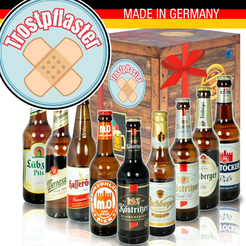 Trostpflaster | 9 Biersorten Biere aus Ostdeutschland | Geschenkbox