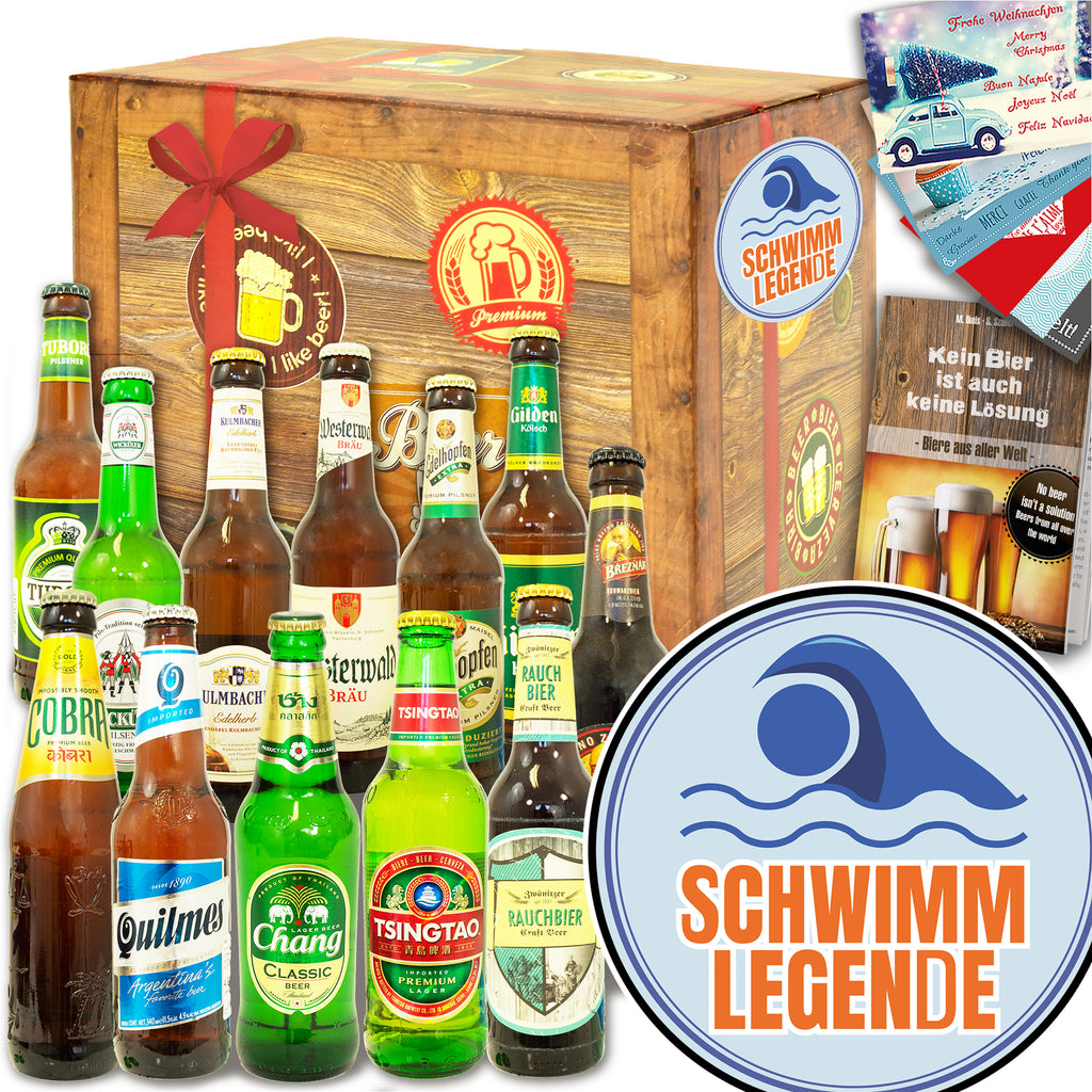 Schwimmenlegende | 12x Bier Deutschland und Welt | Geschenkbox