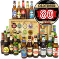 Oldtimer 80 | 24 Flaschen Biere aus aller Welt | Präsent
