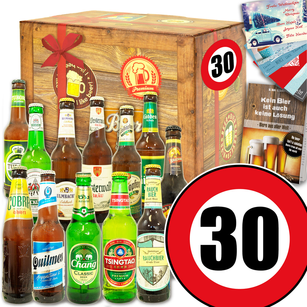 Zahl 30 | 12 Spezialitäten Bier aus der Welt und Deutschland | Box