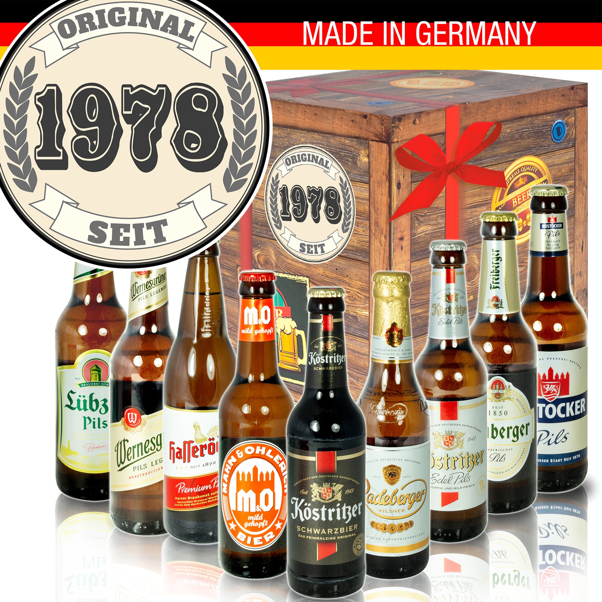 Original seit 1978 | 9x Bier Biere Ostdeutsch | Geschenkkorb
