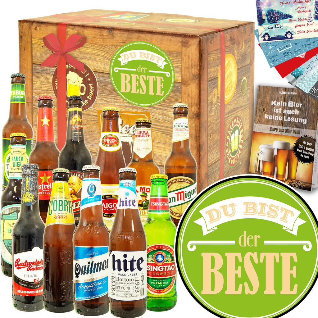 Du bist der Beste | 12 Biersorten Biere aus aller Welt | Bierpaket