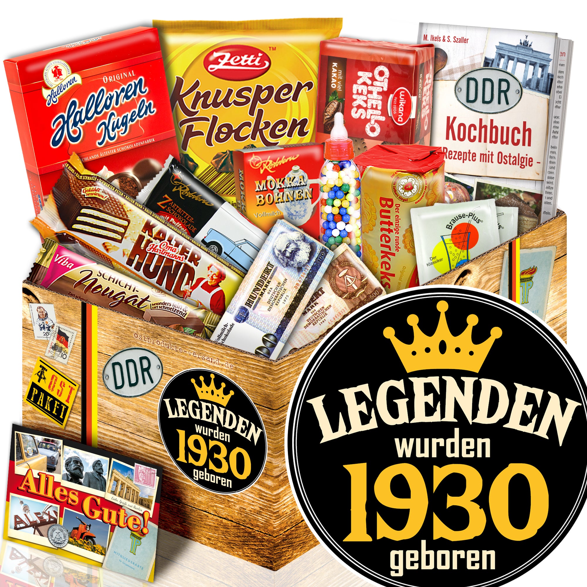 Legenden wurden 1930 geboren - Süßigkeiten Set DDR L