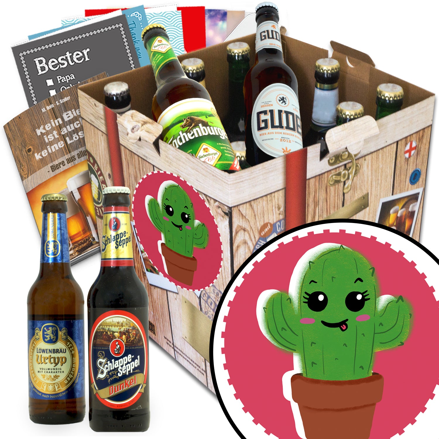 Kaktus | 9 Flaschen Biere Deutschland | Geschenkidee