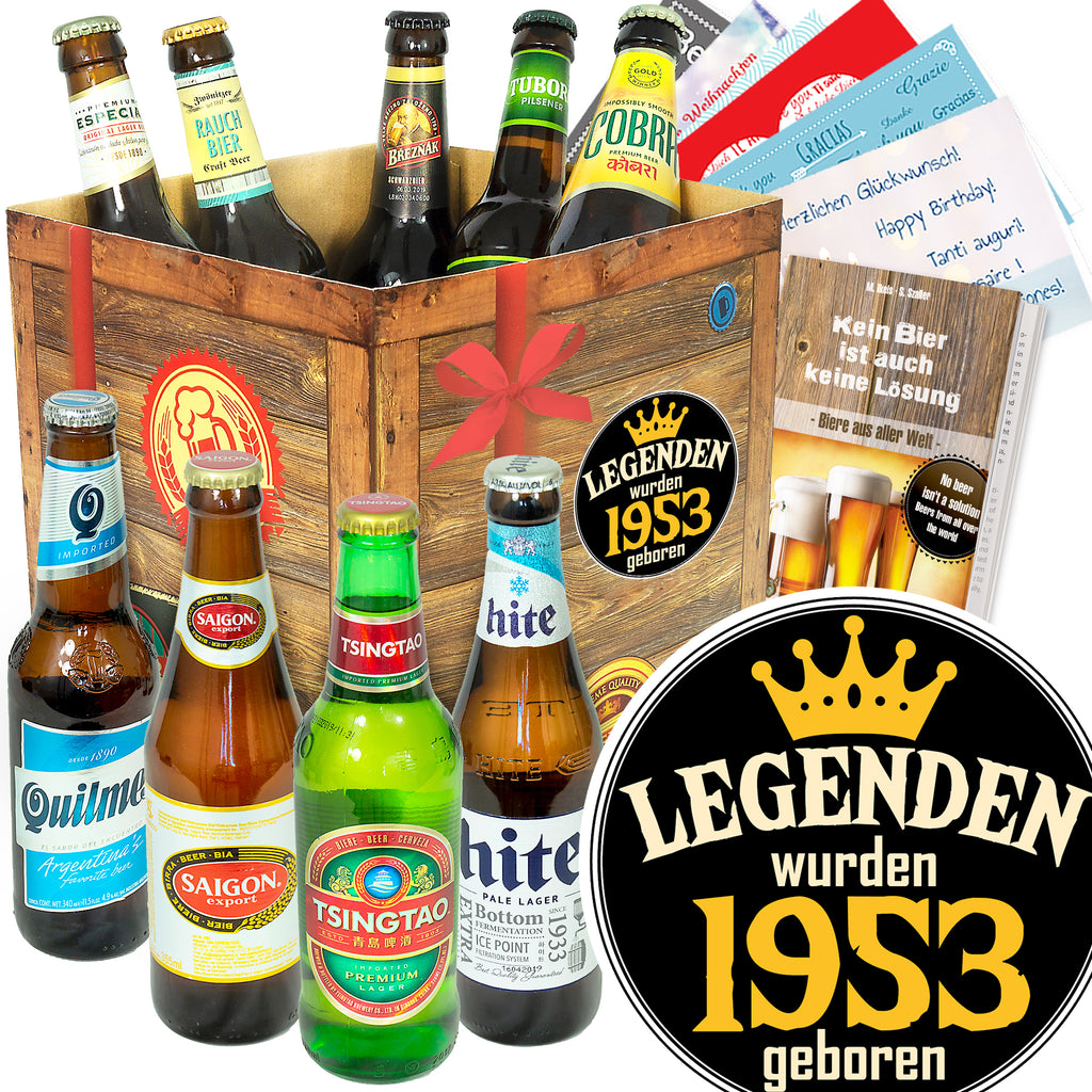 Legenden 1953 | 9x Biere der Welt | Bier Geschenk