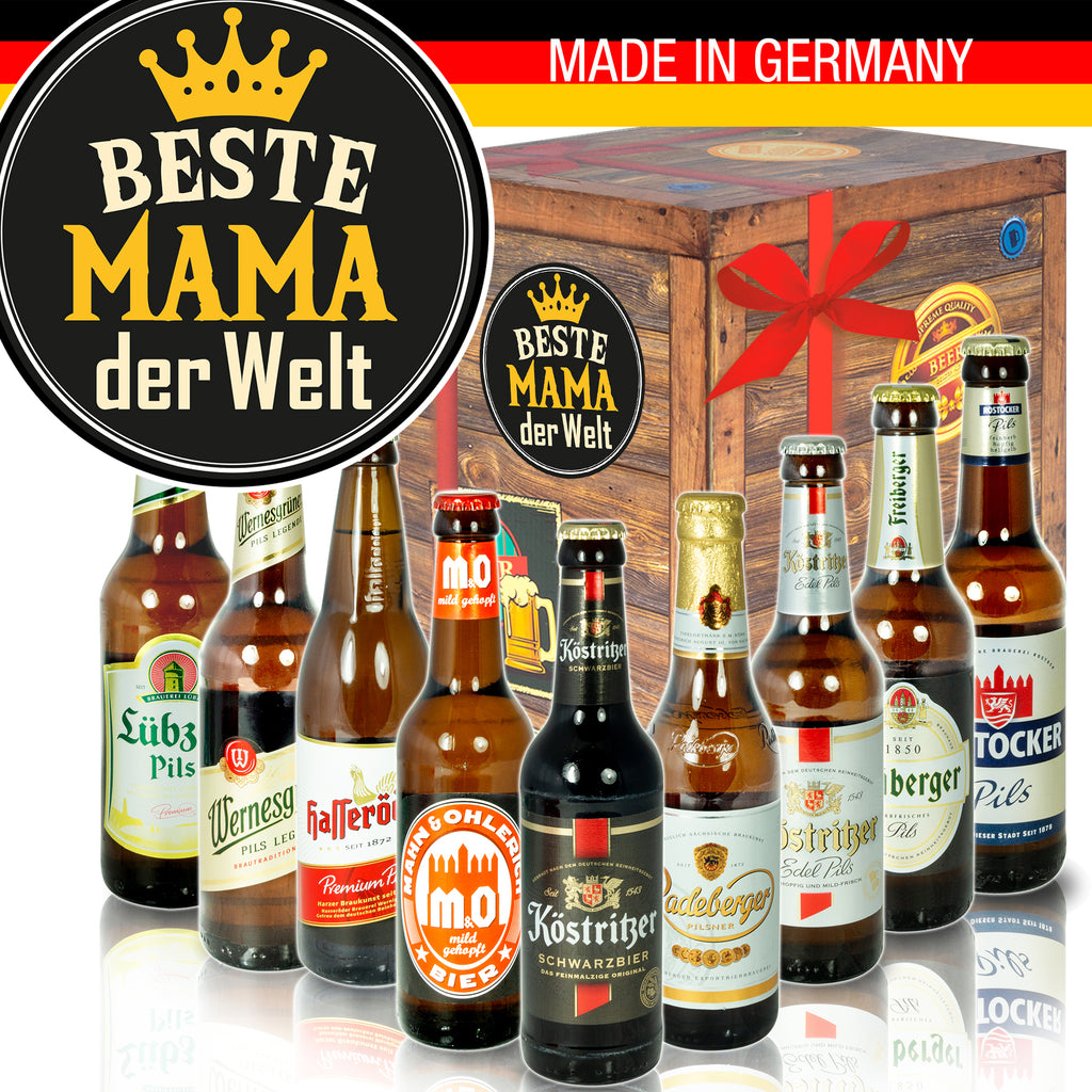 Beste Mama der Welt | 9 Biersorten Biere aus Ostdeutschland | Geschenkidee