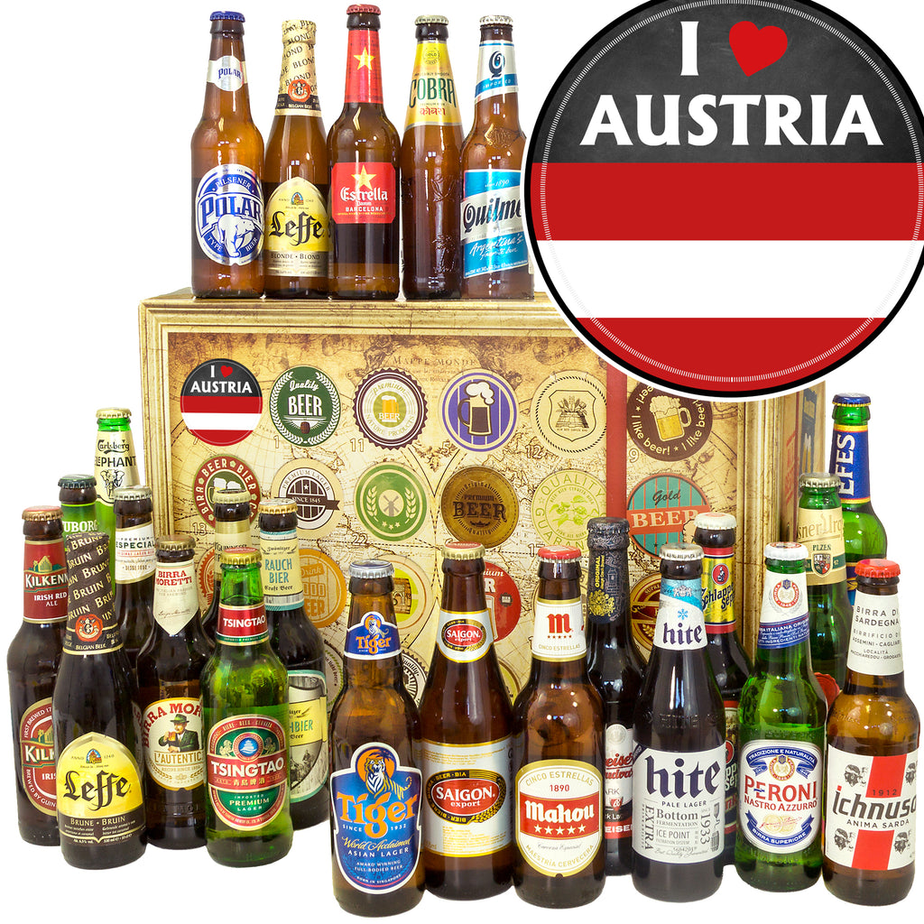 I love Austria | 24x Biere aus aller Welt | Geschenkidee