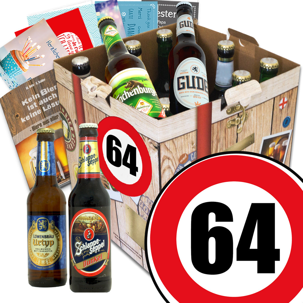 Zahl 64 | 9 Biersorten Deutsche Biere | Bierpaket