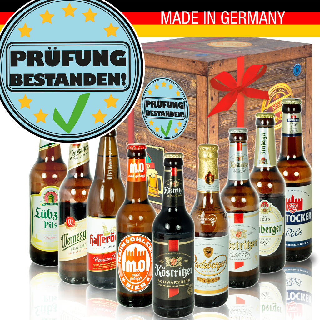 Prüfung bestanden | 9 Biersorten Ostdeutsche Biere | Probierpaket