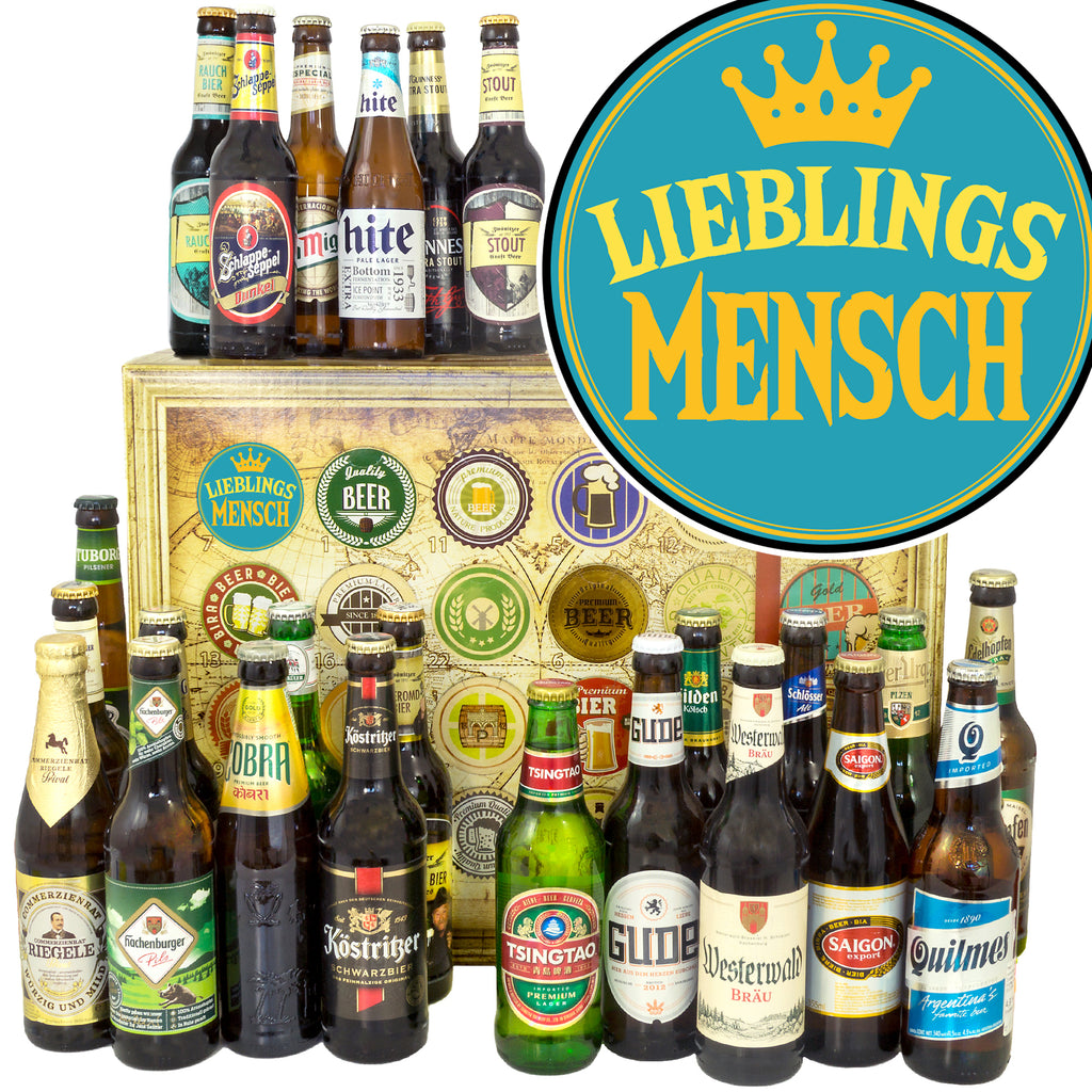 Lieblingsmensch | 24 Biersorten Bier International und Deutschland | Bierset