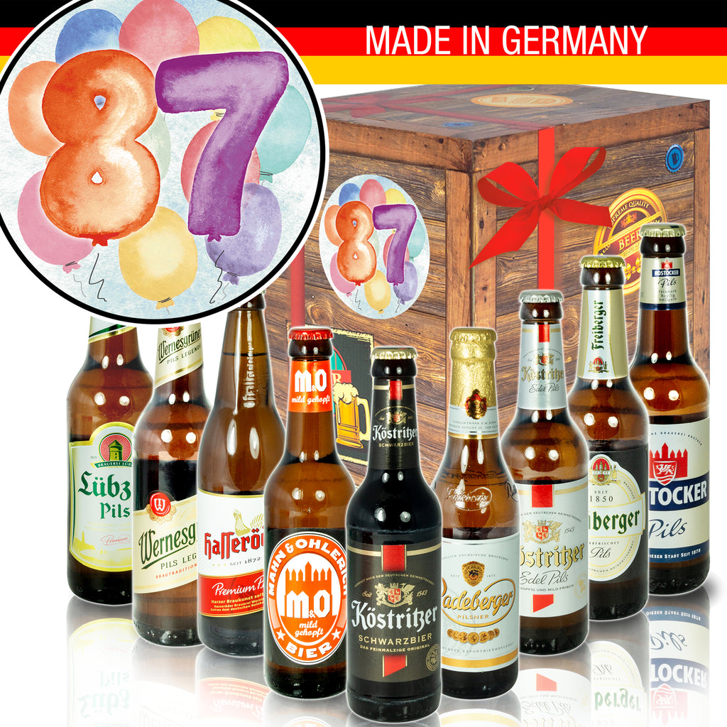 Geburtstag 87 | 9 Biersorten Biere aus Ostdeutschland | Geschenkidee