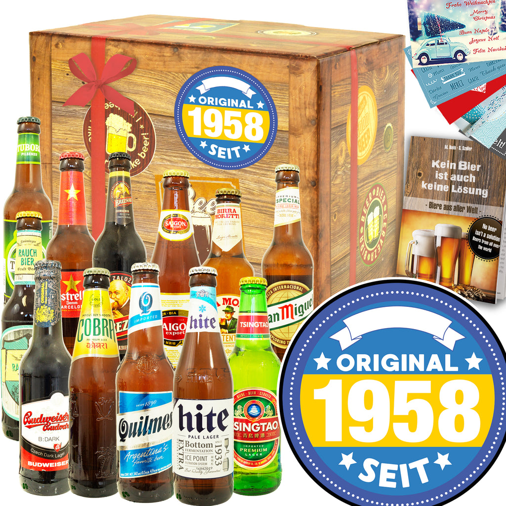 Original seit 1958 | 12 Biersorten Bier Weltreise | Geschenkbox