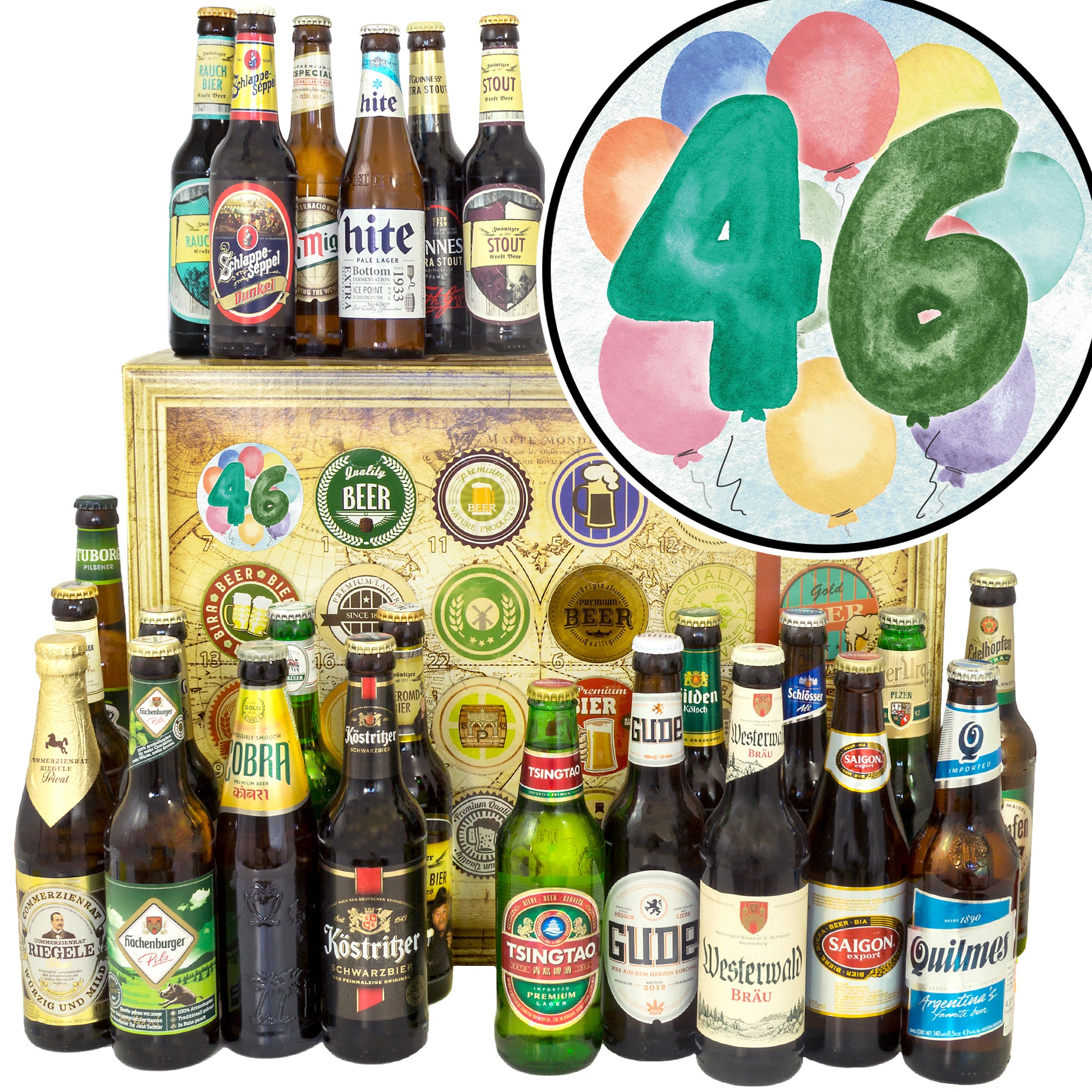 Geburtstag 46 | 24x Bier Deutschland und Welt | Biertasting