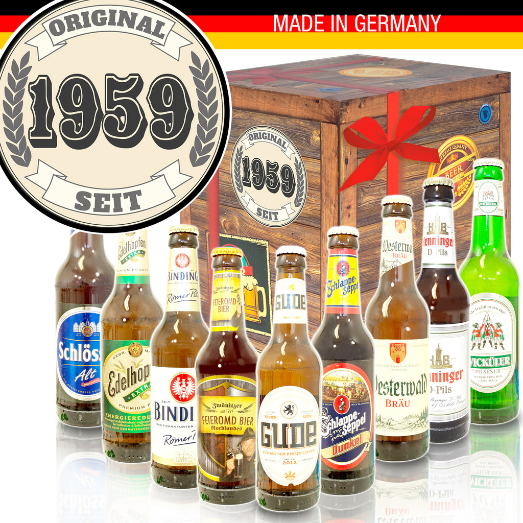 Original seit 1959 | 9 Flaschen Biere aus Deutschland | Geschenkidee