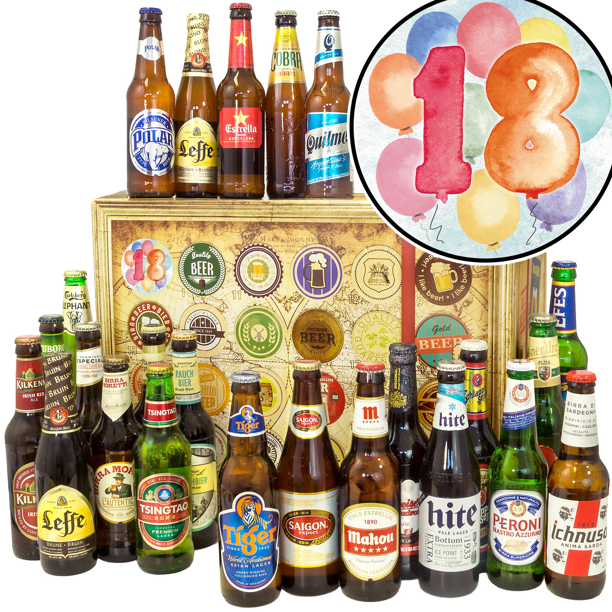 Jubiläum 18 | 24 Länder Biere der Welt Exoten | Box