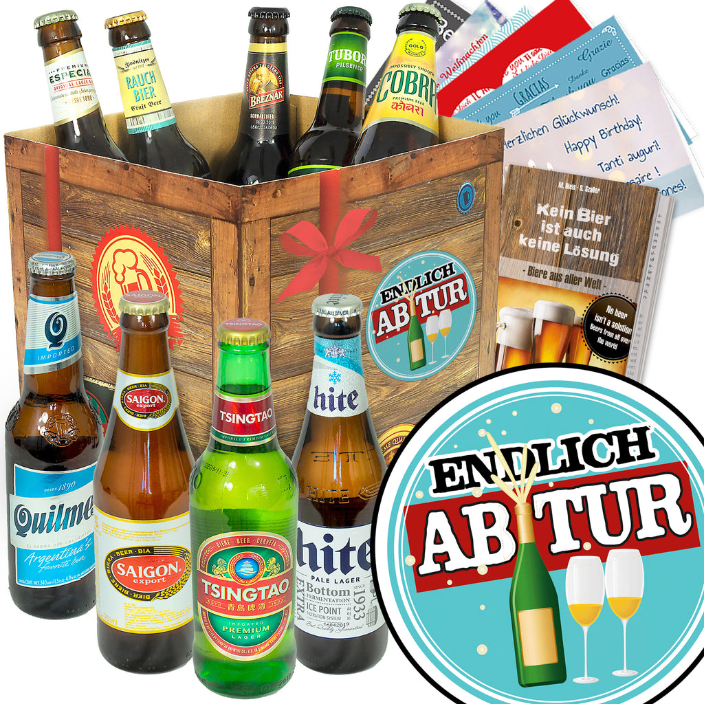 Endlich Abitur | 9 Biersorten Bier International | Präsent