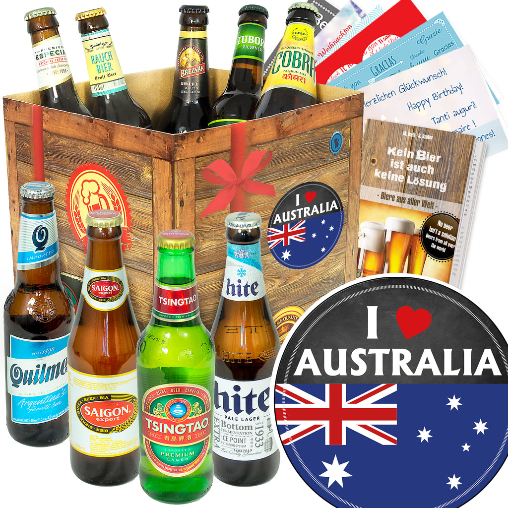 I love Australia | 9 Flaschen Bierweltreise | Bier Geschenk