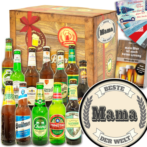 Beste Mama | 12 Biersorten Bier International und DE | Paket
