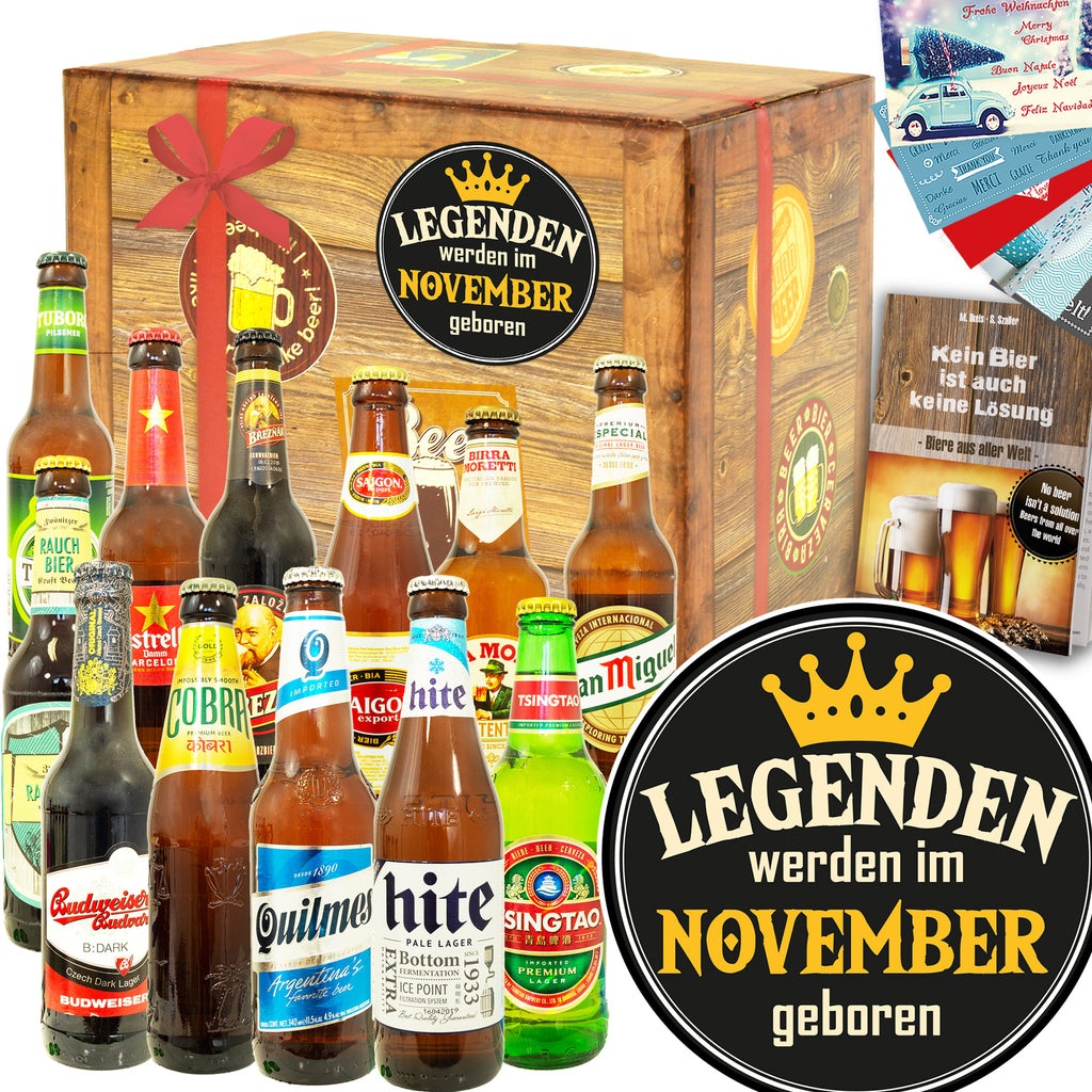 Legende November | 12 Biersorten Biere der Welt | Geschenkpaket