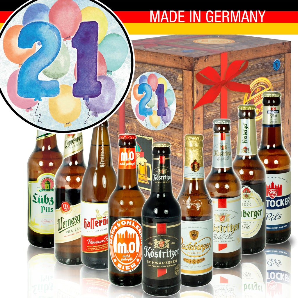 Geburtstag 21 | 9 Spezialitäten Ostdeutsche Biere | Bierset