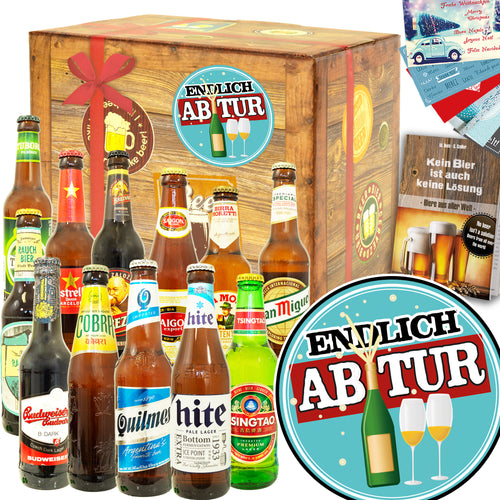 Endlich Abitur | 12 Biersorten Bier International | Präsent
