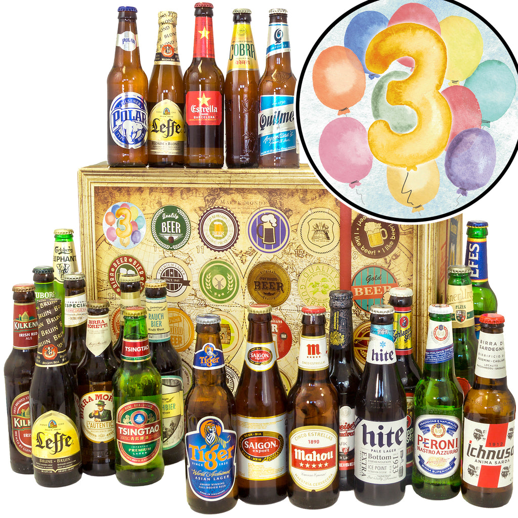Jubiläum 3 | 24 Länder Biere der Welt | Geschenkkorb