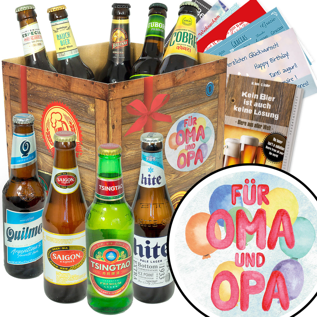 Für Oma & Opa | 9 Flaschen Bier Weltreise | Biertasting