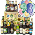Geburtstag 98 | 24x Bier Deutschland und Welt | Geschenk Box