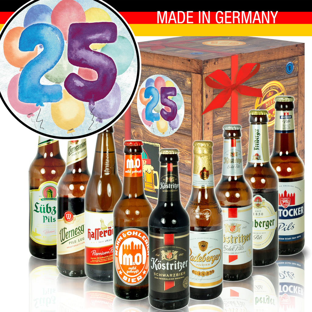 Geburtstag 25 | 9x Biere Ostdeutsch | Bier Geschenk