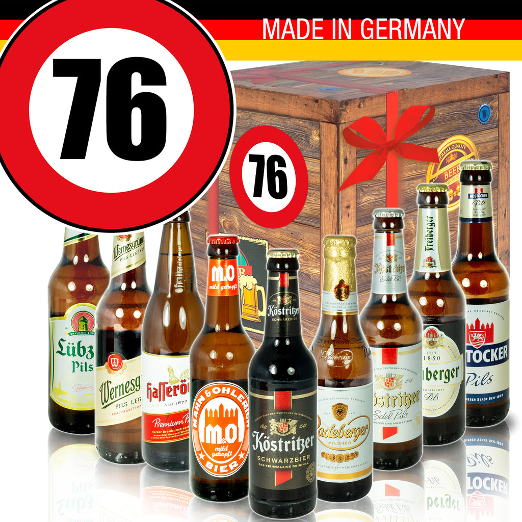 Zahl 76 | 9 Spezialitäten Biere aus Ostdeutschland | Geschenk Box