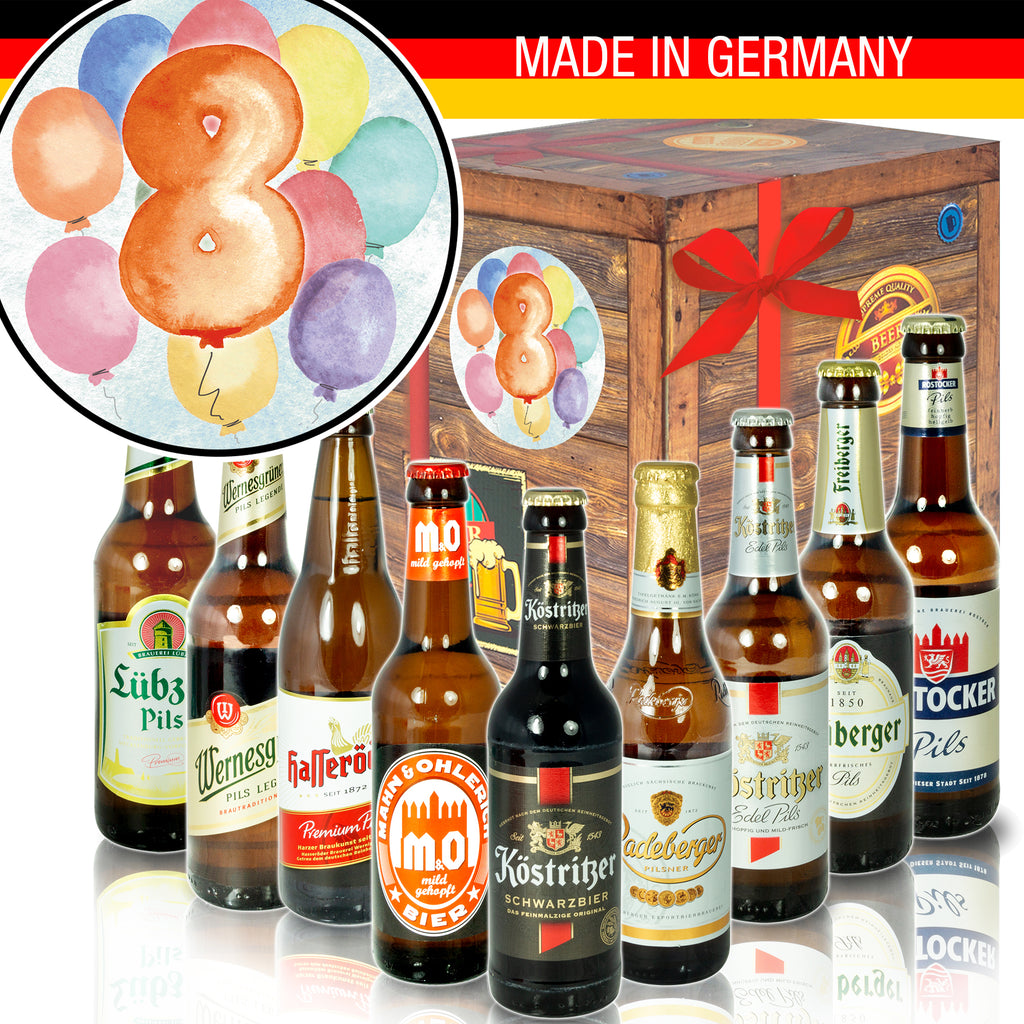 Hochzeitstag 8 | 9 Biersorten Biere aus Ostdeutschland | Bierpaket