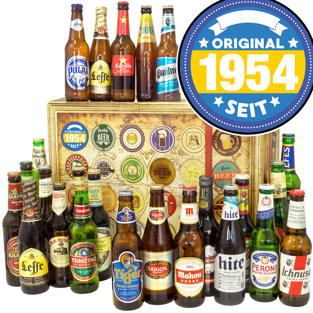 Original seit 1954 | 24 Länder Biere der Welt Exoten | Bierpaket