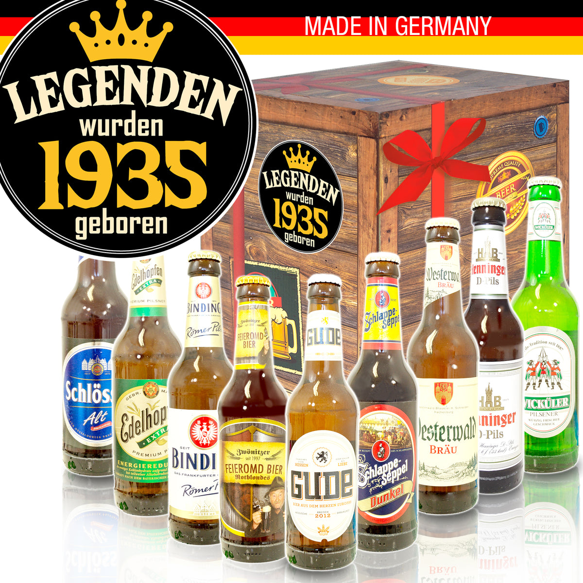 Legenden 1935 | 9 Flaschen Deutsche Biere | Geschenkpaket