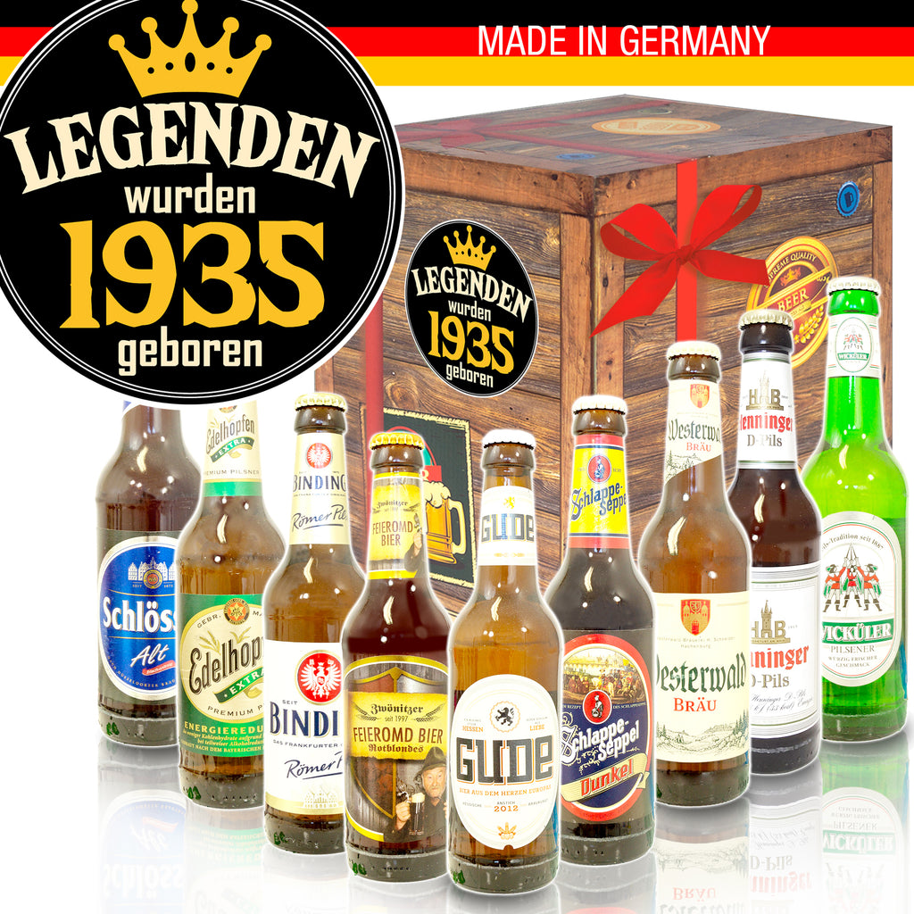 Legenden 1935 | 9 Flaschen Deutsche Biere | Geschenkpaket