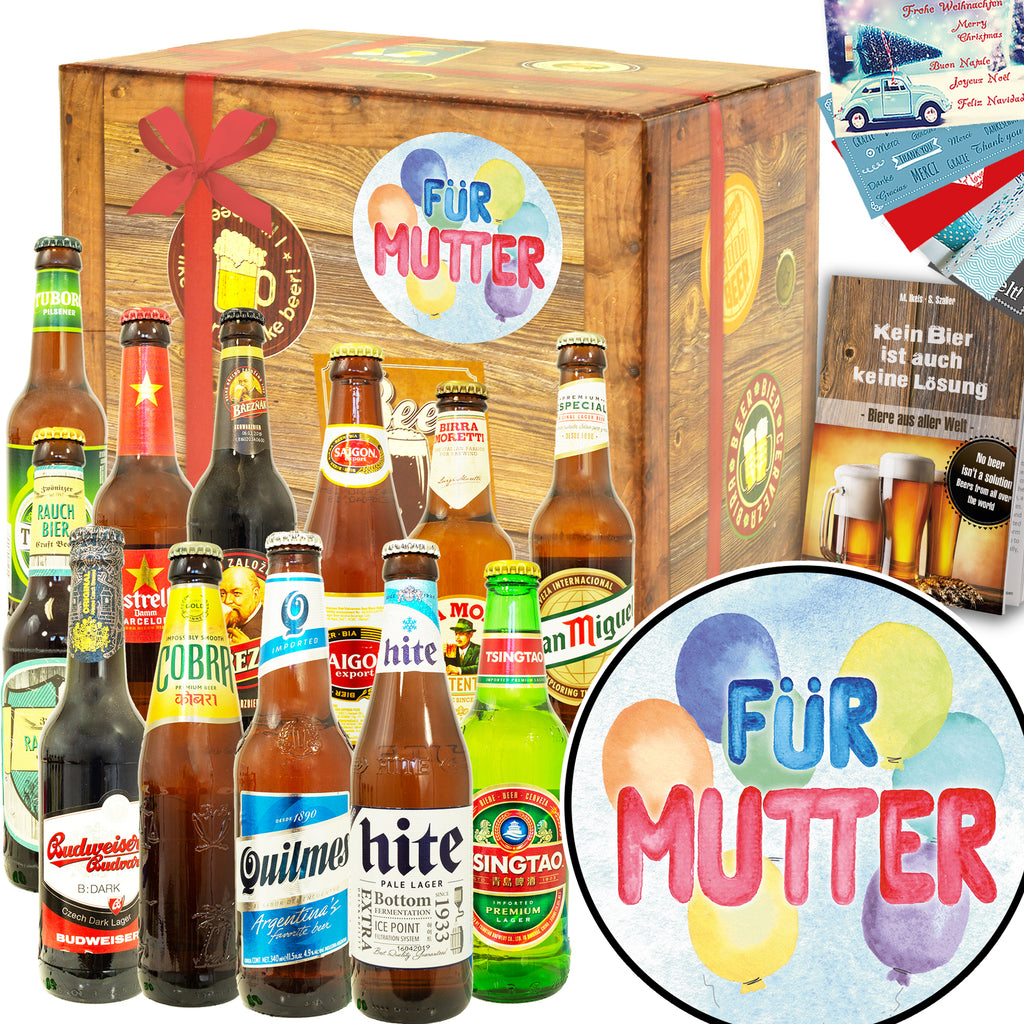 Für Mutter | 12x Bier aus aller Welt | Paket