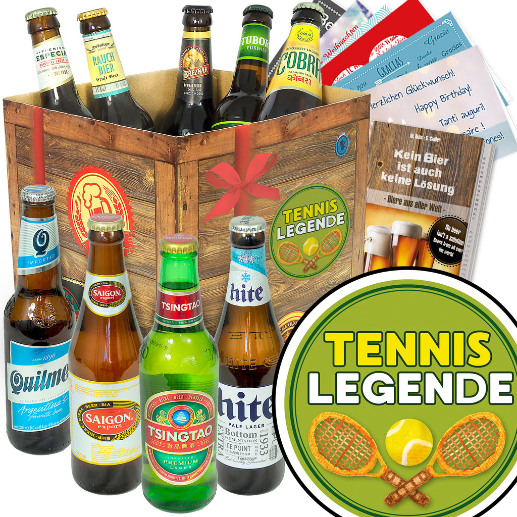 Tennislegende | 9 Spezialitäten Bierweltreise | Bier Geschenk