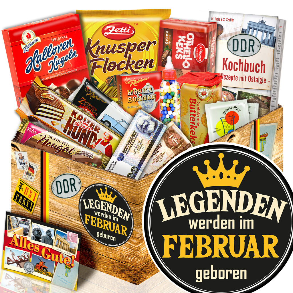 Legenden werden im Februar geboren - Süßigkeiten Set DDR L