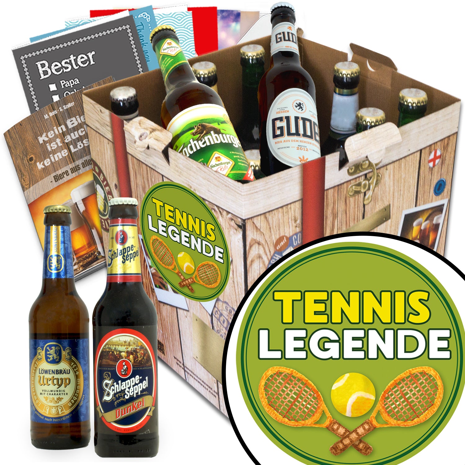 Tennislegende | 9 Spezialitäten Bier Deutschlandreise | Geschenkpaket