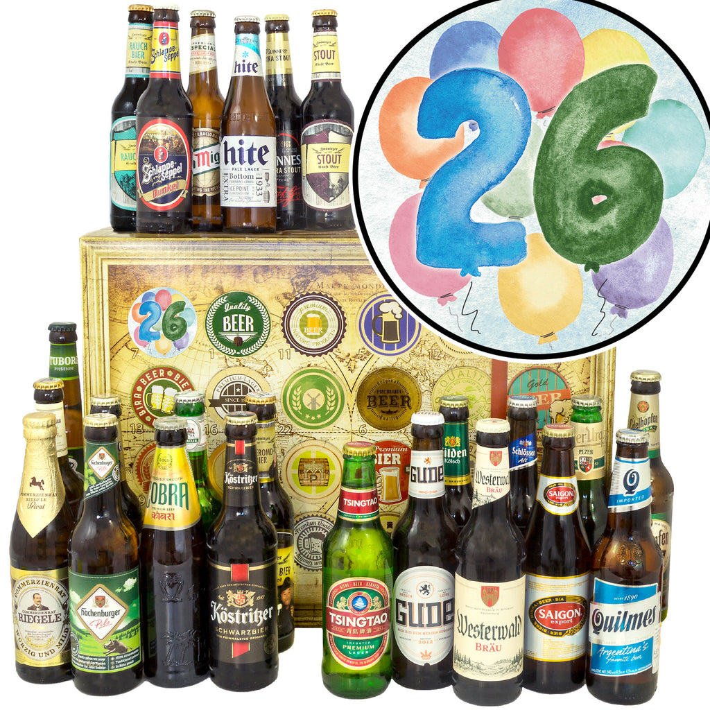 Geburtstag 26 | 24x Bier Bier International und Deutschland | Biertasting