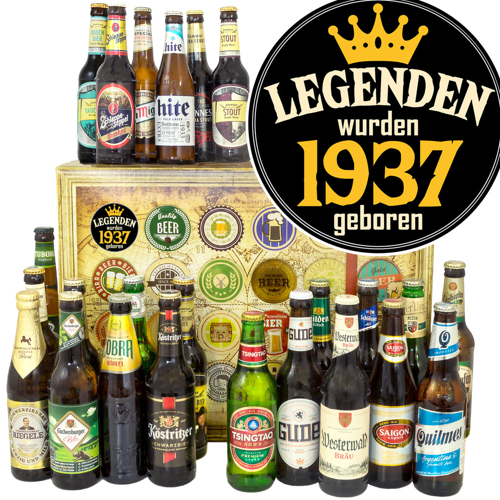 Legenden 1937 | 24x Bier Bier International und Deutschland | Bier Geschenk