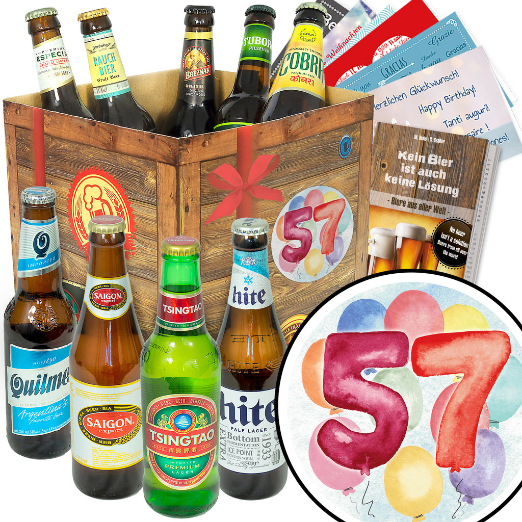 Geburtstag 57 | 9 Biersorten Bier Weltreise | Biertasting