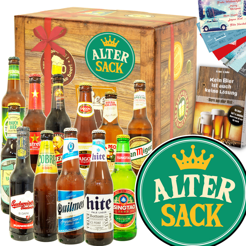 Alter Sack | 12 Flaschen Bier International | Bierverkostung