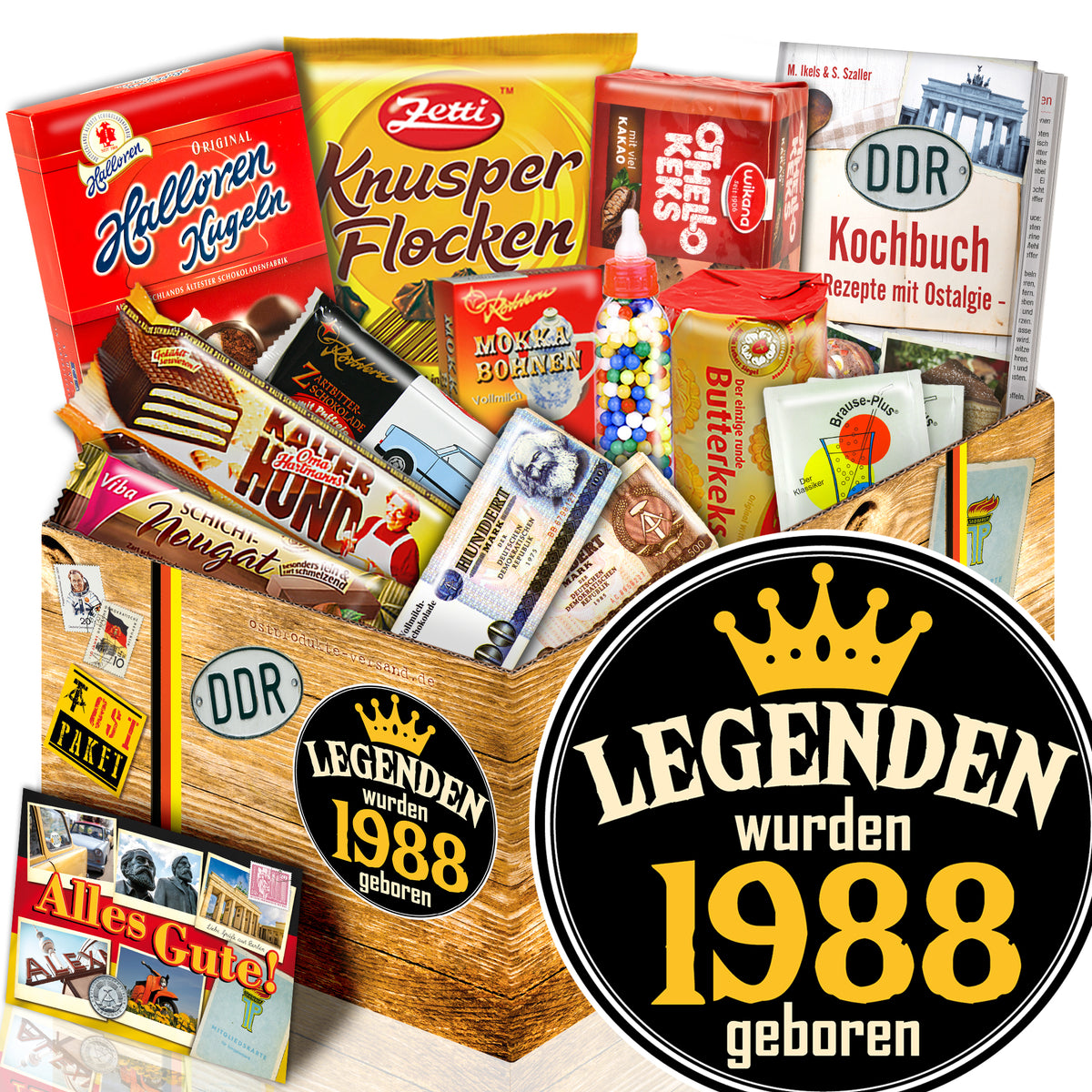 Legenden wurden 1988 geboren - Süßigkeiten Set DDR L