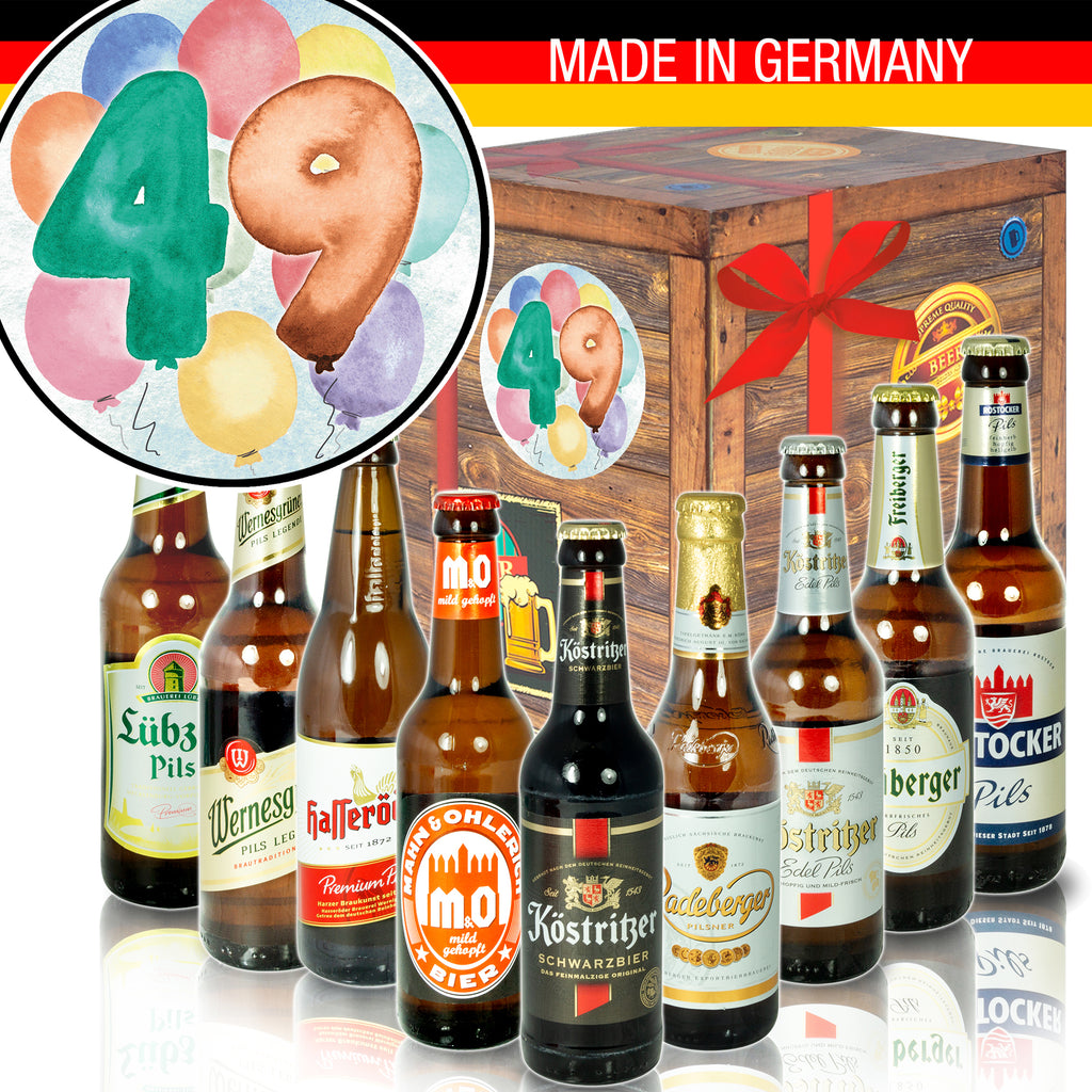 Geburtstag 49 | 9x Bier Biere aus Ostdeutschland | Geschenkidee